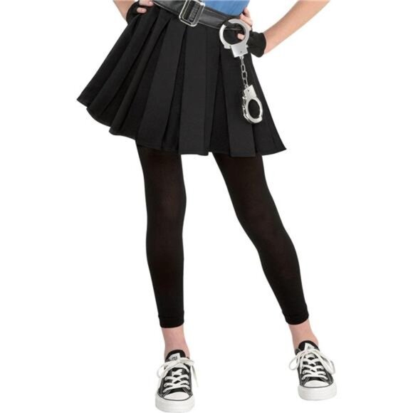 Kids Police Dress Halloween Costume Party Dress for Girls, Includes Belt and Hat - Picture 5 of 6